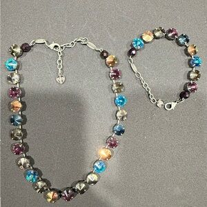 Sabika Set Elegant Multicolor  Necklace and Bracelet Set